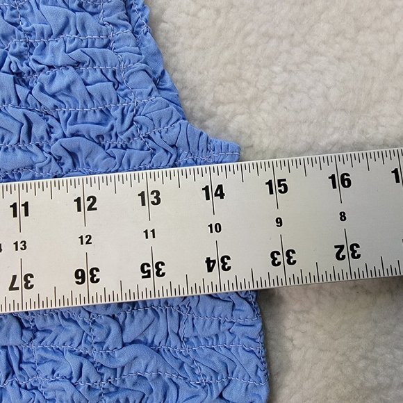 NWT Cotton On Blue Stretch Scrunchie Y2K Style Sleeveless Sexy Crop Top - Picture 6 of 12